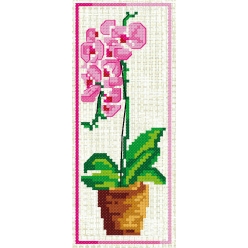 marque page point compte pvc orchidee 7x16 cm