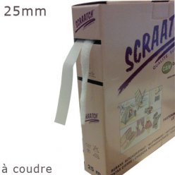ruban auto agrippant scraatch a coudre 25mmx25metres