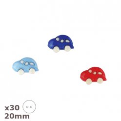 30 boutons voiture bleu bleu ciel ou rouge 20mm dill