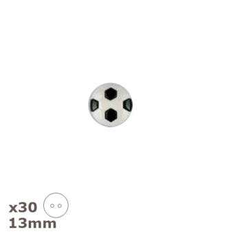 30 boutons ballon de foot 13mm dill