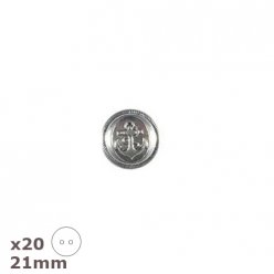 20 Boutons argent antique ancre 21mm Dill
