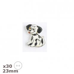 30 boutons dalmatien 23mm dill