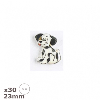 30 boutons dalmatien 23mm dill