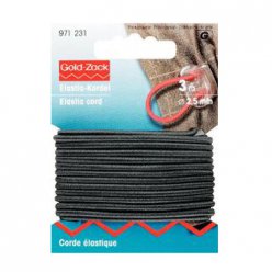 Corde élastique 2,5mm noir Prym