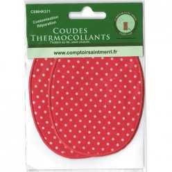 Coudes thermocollants rouge/ pois blanc