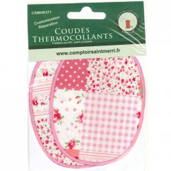 coudes thermocollants patchwork rose