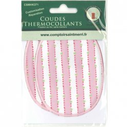 coudes thermocollants rayure rose