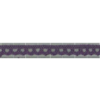 ruban de dentelle 100 coton 8 mm violet