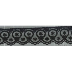 dentelle 100 polyester 40 mm x 1380m noir