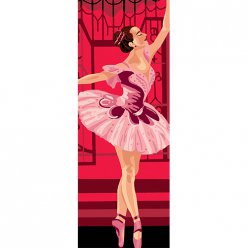 canevas antique ballet classique  30x65cm