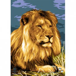 canevas antique le lion  32x50cm