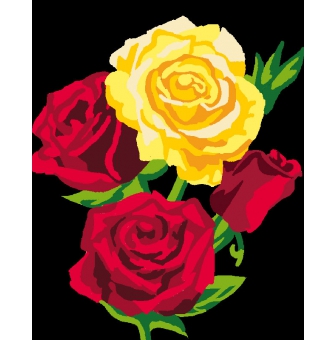 kit canevas enfant 2520 roses