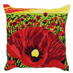 Kit coussin demi-point Coquelicot
