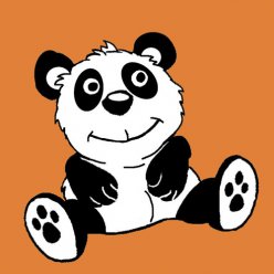 kit canevas soudan le panda 20x20cm