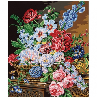 canevas penelope antique concerto floral 60x70cm