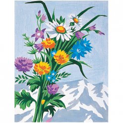 Kit canevas Fleurs de montagne 20x25cm