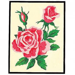 Kit canevas Rose rose 20x25cm