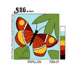 kit canevas soudan papillon 20x20cm