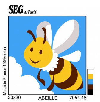kit canevas soudan abeille 20x20cm