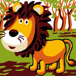 kit canevas soudan leo le lion 25x25 cm