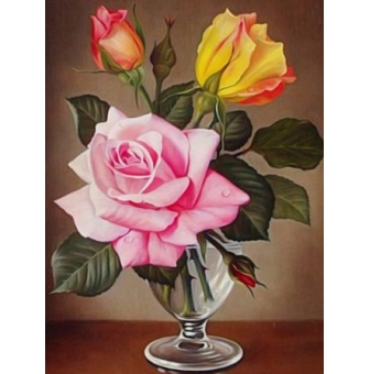 diamond painting 40x30  bouquet de roses