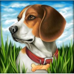 diamond painting 25x25  beagle