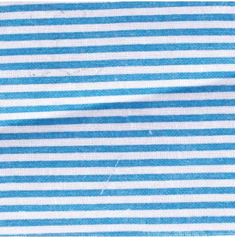 coupon de tissu en coton rayures bleues 55 cm