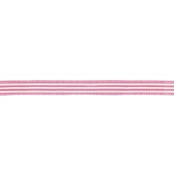 Ruban en coton rayure rose 1,5 cm x 2 m