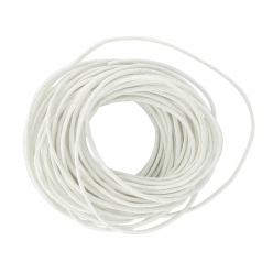 cordon en coton cire 1 mm blanc 5 m