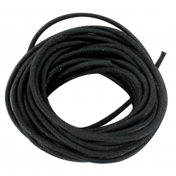 cordon en coton cire 2 nmm noir 5 m