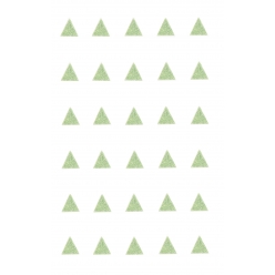 Mini transfert textile pailleté triangle argenté 1 x 1 cm x 30 pcs