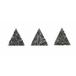 Mini transfert textile pailleté triangle noir 1 x 1 cm x 30 pcs