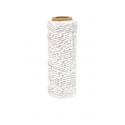 cordelette coton argent blanc 2 mm x 30 m