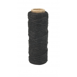 cordelette coton noir 2 mm x 10 m