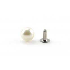 perle nacree pour customiser textile avec rivet 6mm 30 pieces