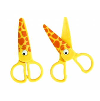 paire de ciseaux sans lame pour enfant girafe
