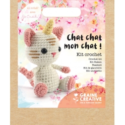 kit amigurumi crochet chat licorne