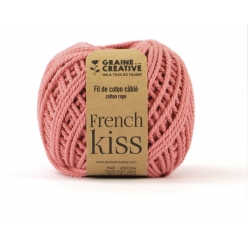 fil de coton cable vieux rose ideal pour macrame frange et knot