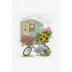 kit point de croix flowery bicycle