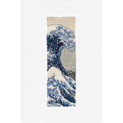 kit point de croix marque pages la grande vague de kanagawa hokusai