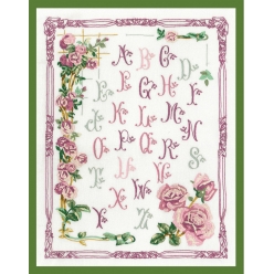 Kit broderie traditionnelle ABC aux roses
