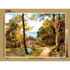 canevas antique automne tranquille 45x60cm