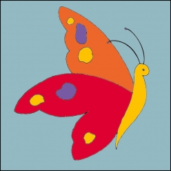 kit canevas soudan papillon 25x25cm