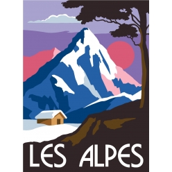 Canevas Margot Les Alpes 40x30cm