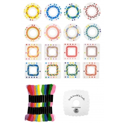 Kit bracelets d'amitié ronds et plats 16 motifs